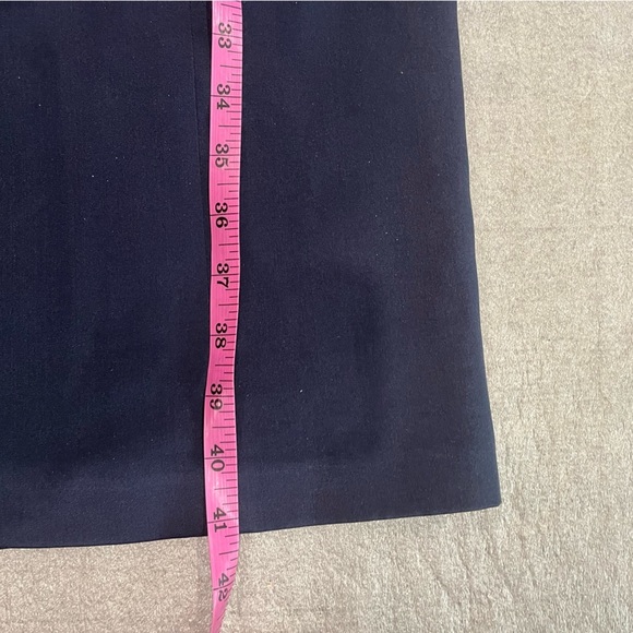 [6] Elie Tahari Dress Silk Blue Sleeveless Scoop Neck Pleat Bodice Sheath - Picture 9 of 10